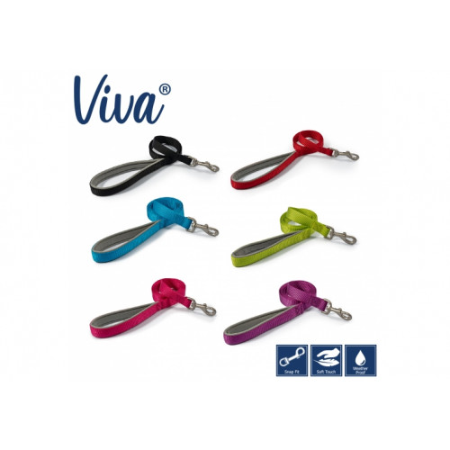 Ancol Viva Padded Snap Lead Red 100cm x 1.9cm