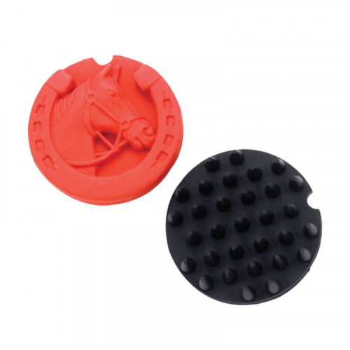 Horse Head Rubber Curry Comb Black