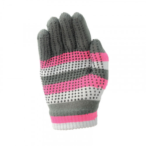 Hy5 Magic Striped Gloves Pink/Grey