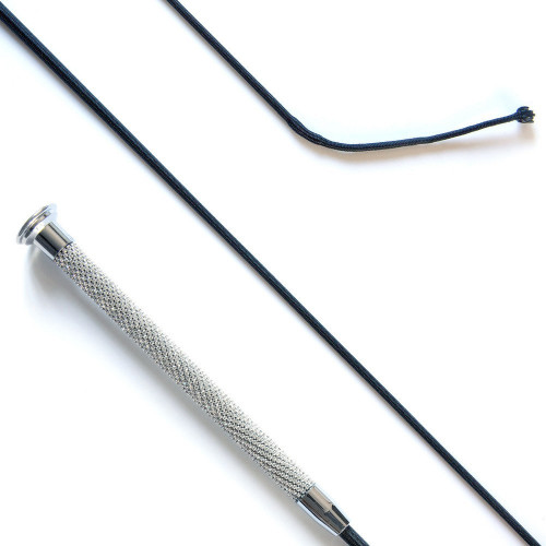 KM Elite Dressage Whip White Crystal 110cm