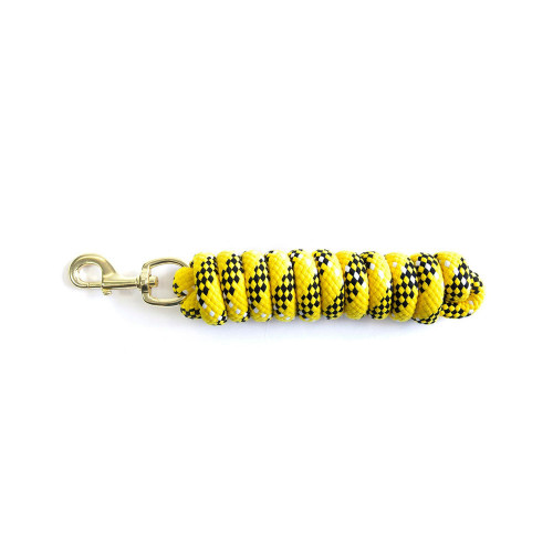 Km Elite Lead Rope 7 Foot Black, White & Yellow
