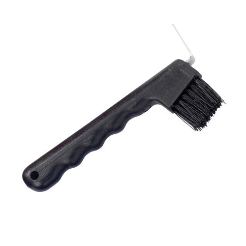 Hoof Pick with Brush Black