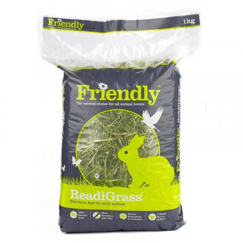 Rabbit 1kg Dried Grass Green Bag