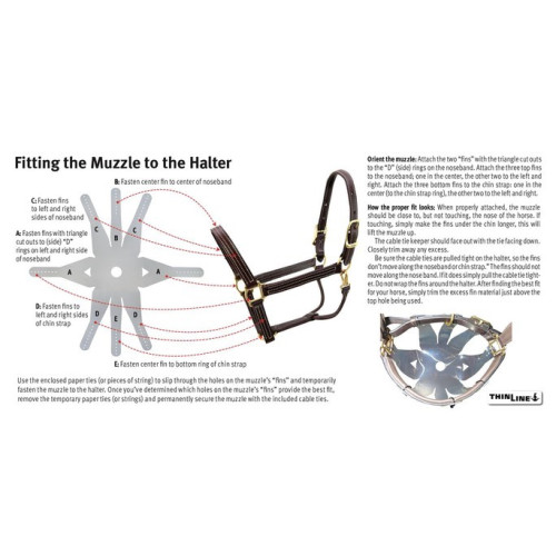 Thinline Grazing Muzzle Medium Grazing Hole 3.5cm