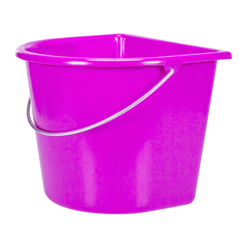KM Elite Flat Backed Bucket 15L Hot Pink