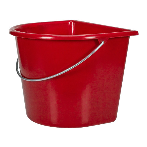 KM Elite Flat Backed Bucket 15L Red