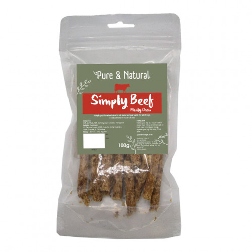 Pure & Natural Meat Sticks Beef 100g