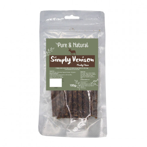 Pure & Natural Meat Sticks Venison 100g