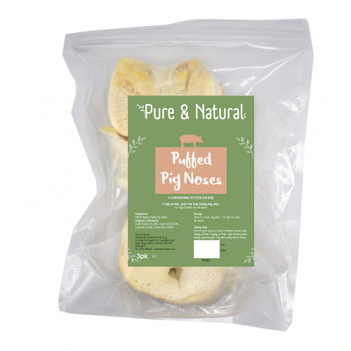 Pure & Natural Puffed Pig Noses 3pk