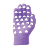 Hy5 Magic Patterned Adult Gloves Purple with Hearts