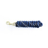 KM Elite Lead Rope 7 Foot Black, White & Navy Blue