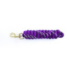 KM Elite Lead Rope 7 Foot Black, White & Purple