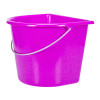 KM Elite Flat Backed Bucket 15L Hot Pink